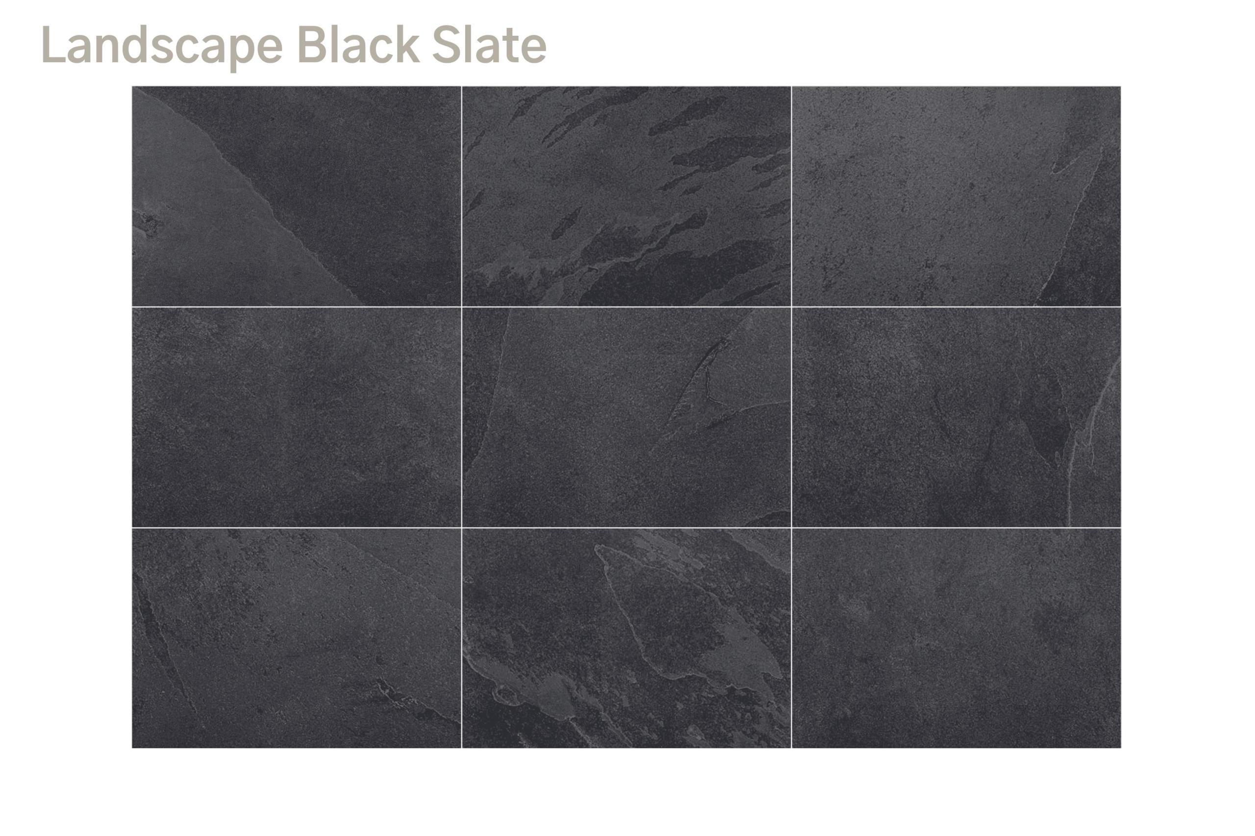 Landscape Black Slate Bullnosed Steps