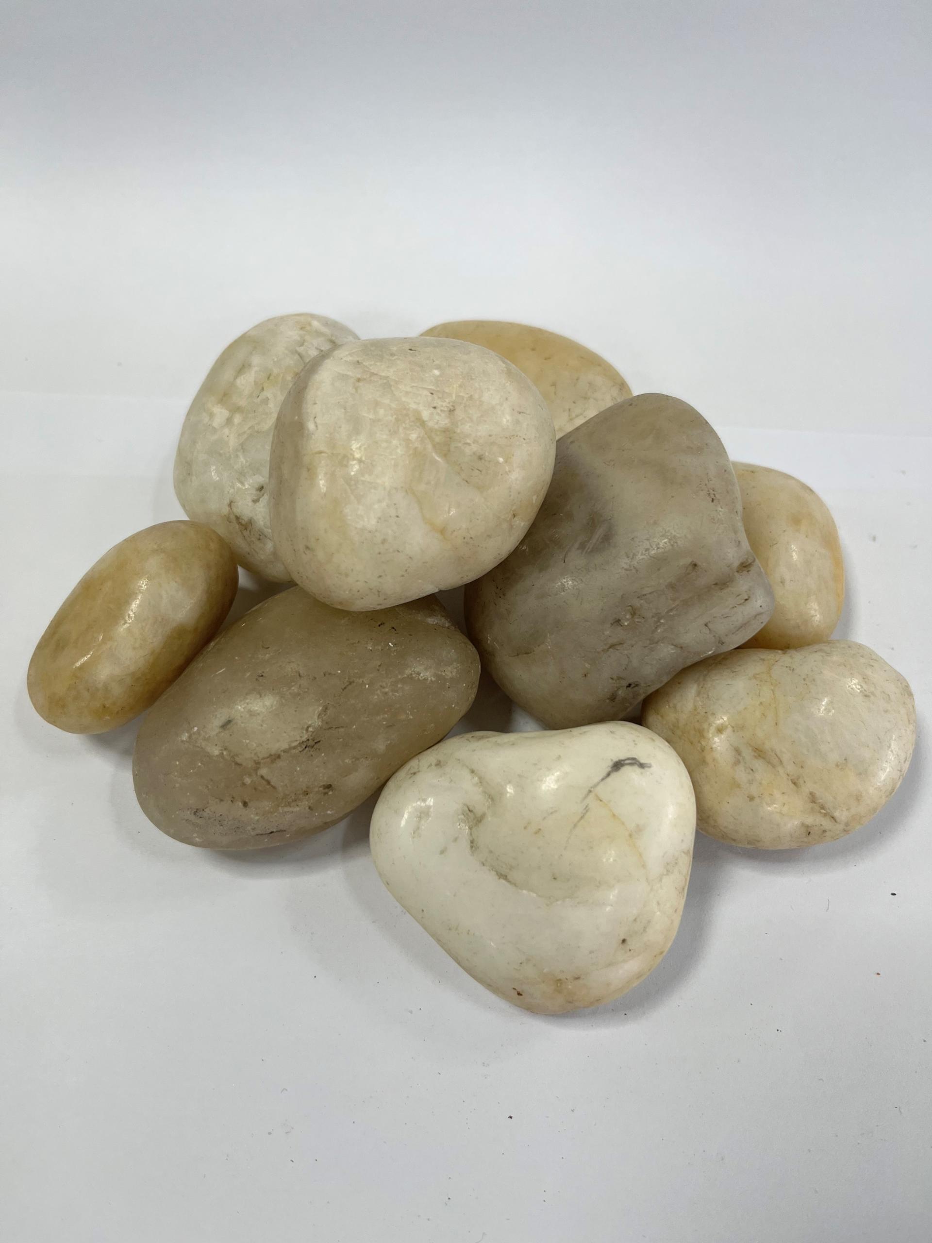 Polished White Pebbles 30-50mm