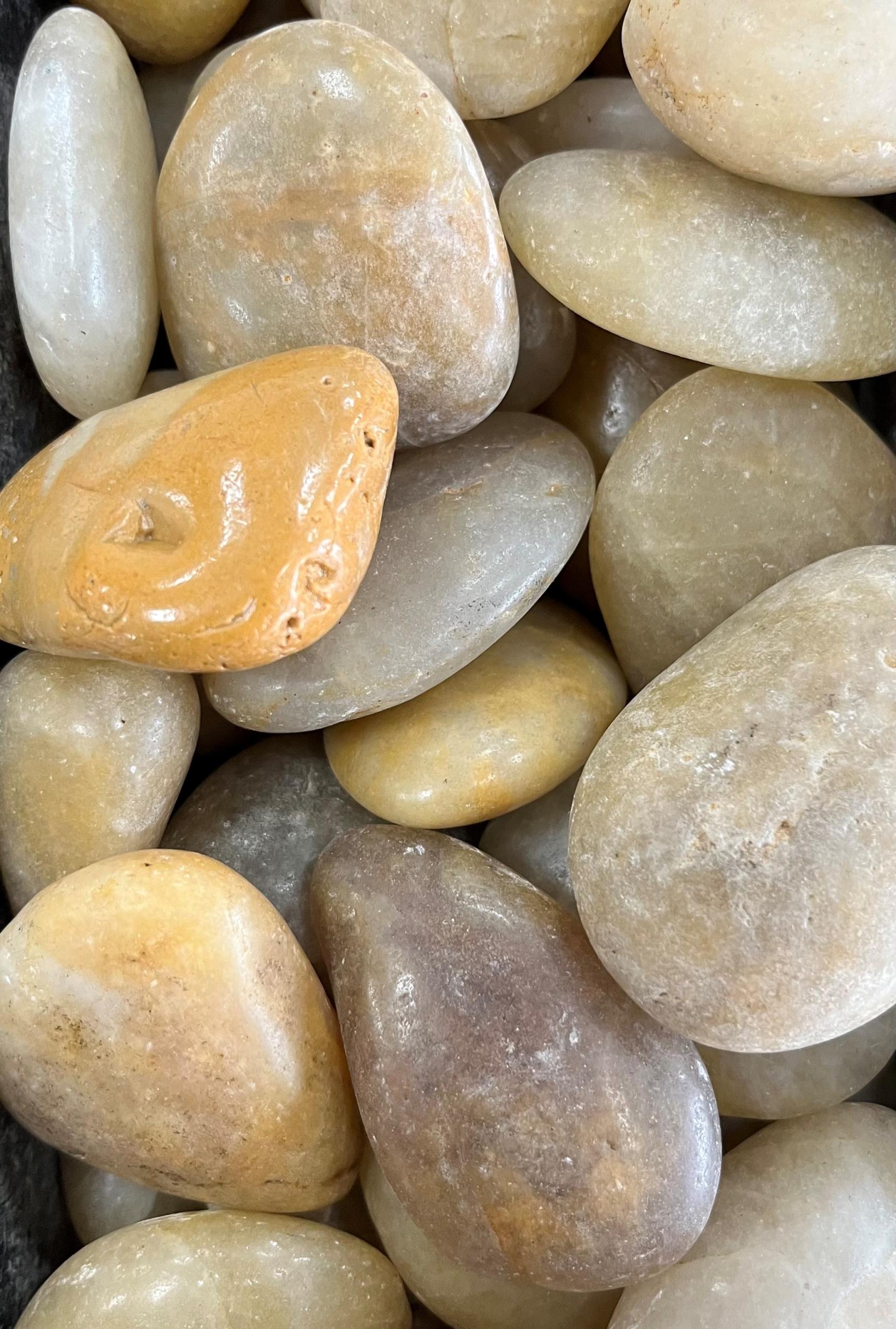 Polished Yellow Pebbles 30-50mm